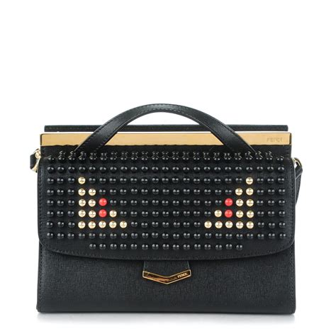 fendi demi jour monster|FENDI Vitello Elite Monster Mini Demi Jour Shoulder Bag .